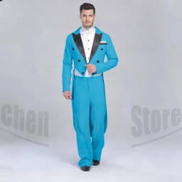 Elegant Black Solid Men Suits 2 Piece Fashion Satin Peak Lapel Standard Dance Tailcoat Party Prom Male Suits Slim (Jacket+Pants)