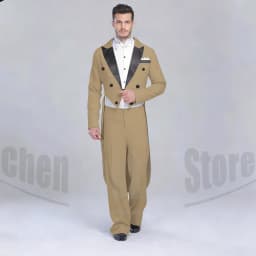 Elegant Black Solid Men Suits 2 Piece Fashion Satin Peak Lapel Standard Dance Tailcoat Party Prom Male Suits Slim (Jacket+Pants)