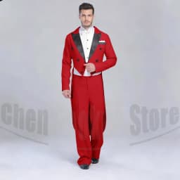 Elegant Black Solid Men Suits 2 Piece Fashion Satin Peak Lapel Standard Dance Tailcoat Party Prom Male Suits Slim (Jacket+Pants)