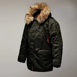 MGP Men's winter standard jacket classic n-3b parka for extreme cold weather waterproof removable faux fur around Hood
