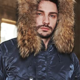 MGP Men's winter standard jacket classic n-3b parka for extreme cold weather waterproof removable faux fur around Hood