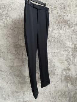 TOP-YAMAMOTO original design wool design asymmetrical pants, casual pants, loose long pants
