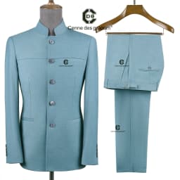 Cenne Des Graoom 2026 Mandarin Collar Suit Traditional Chinese Tunic Clothing Jacket Pants Formal Casual Official Daily Wear