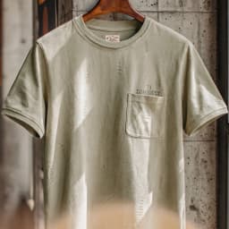 Maden Men's Workwear T-Shirt Square Pocket Letter Print Crew Neck Casual Short Sleeve Summer Lightweight Streetwear Top