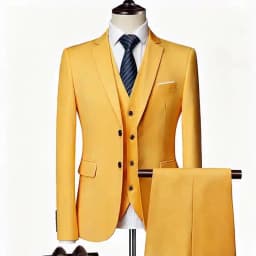 Suit (Blazer+ Vest + Trousers) Men's Fashionable Gentleman Business British Style Solid-color Banquet Host Casual Wedding Suit