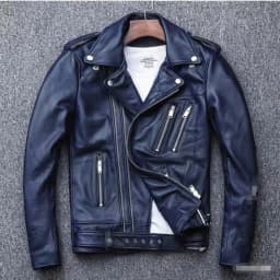 Winter and Autumn Men's Oversized Button-down PU Leather Coat with Multiple Zippers Polo Jacket, with Many Zippers Mens Jacket