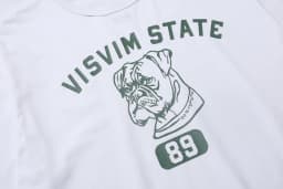 VISVIM Dog Digit 89 Print T Shirt Collar Stitch Box Label Tee Men Women High Quality Loose Short Sleeve Office Commuter Tops Tee