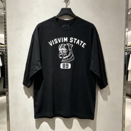 VISVIM Dog Digit 89 Print T Shirt Collar Stitch Box Label Tee Men Women High Quality Loose Short Sleeve Office Commuter Tops Tee