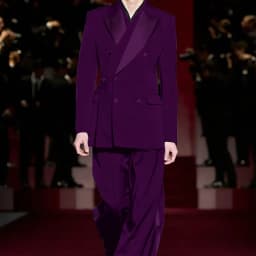 Black Men's Three Breasted Suits 2-piece Set Satin Peaked Lapel Blazer+Satin-trimmed Pants Formal Wedding Evening Party Outfit