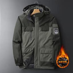 2026 9XL Mens Winter Jacket Fleece Lining Zip Hood Warm Parka Male Large Size Waterproof Big Extra Plus 8XL Windbreaker Mountain