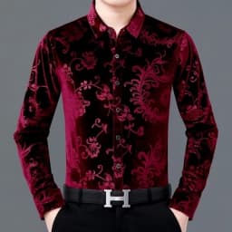 Creative Golden Yellow Dragon Shirts For Men Long Sleeved Casual Autumn High Quality Smooth Comfortable Velour Camisas De Hombre