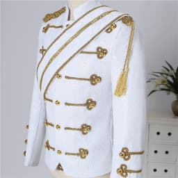 Blazer Sequined Performance Outfit for Outdoor Casual Male Banquet Guest Band Rock Singer Clothing Stand-up Collar Men's Blazer