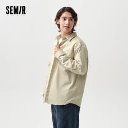 Semir Long Sleeve Shirt Men 2024 Spring New Fashionable Printed School Top Trendy Workwear