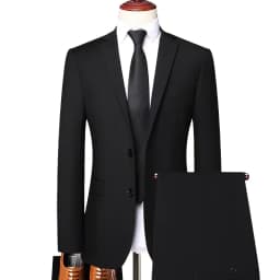 (Blazer+ Pants) Men's Fashion Business Casual Outdoor Gentleman Trend Single Breasted Wedding Slim-fit British Style Suit S-8XL