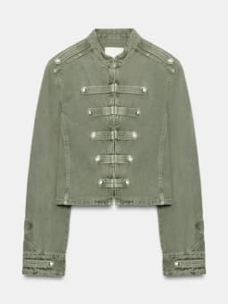 Mens Jacket Vintage Napoleon Collar Denim Coat Harajuku Unisex Loose Fit Button Detail Short Jacket Casual Streetwear Fashion