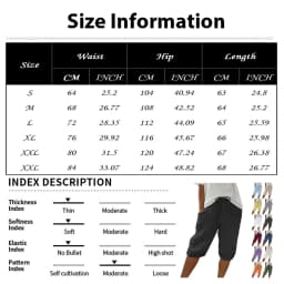 Women Contrast Stripes Shorts Knee-Length Pants For Women With Pockets Elastic Waist Drawstring Breathable Loose-Fitting Bottoms