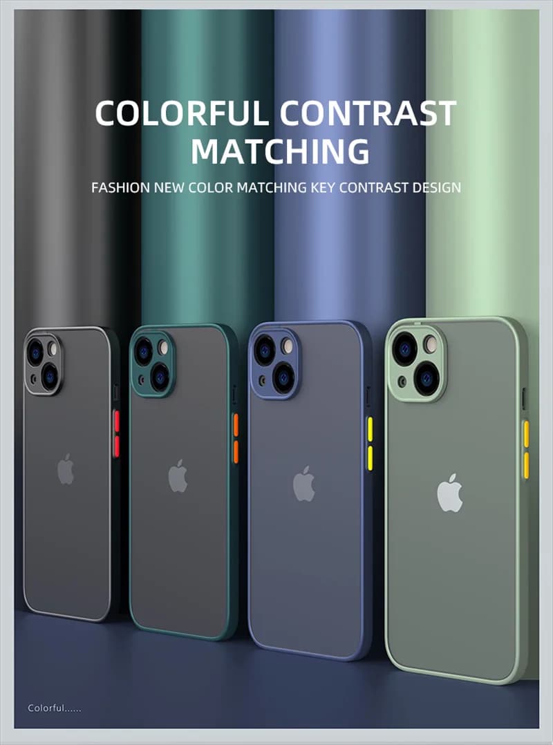 Jingjia Armor Bumper Shockproof Case For iPhone 15 11 12 13 Mini 14 Pro XR X Xs Max 7 8 Plus SE 2020 Silicone Hard Cover Capa