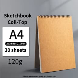 Borrence A3/A4/A5/8K/16K Sketchbook Thick Paper 160 GSM Brown Spiral Notebook Professional Watercolor Book Art School Stationery