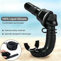 Soft Silicone Diving Snorkel Portable Foldable Wet Scuba Easy Breath Scuba With Storage Case Top Valve for Freediving Swimming