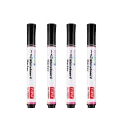 4 Colors Dry Erase Whiteboard Marker Pen Blackboard Erasable Chalk Pens Low Odor White Board Markers Office School Stationery
