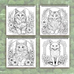 Adult coloring book - 30 Sheets Women's spiral coloring book, 8.3x 8.3 inches, drawing book, birthday gift, holiday party gift