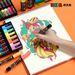 21/24 Colors UNI Posca Marker PC-1M/3M/5M Waterproof Acrylic Marcadores Art Supplies Graffiti Manga Design Painting Stationery