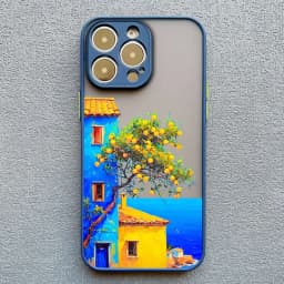 Vacation Villa House Scene Landscape Phone Case for iPhone 17 16 12 13 14 11 15 Pro Max Mini Plus XR XS X Cartoon Scenery Case