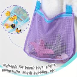 1pcs Mesh Beach Bags, Colorful Hollow Crossbody Bag, Toilet Bag, Adjustable Strap for Summer Daily Phone Storage Bag Bolsas