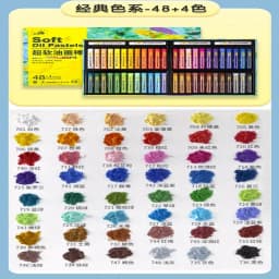 24/48 Super Soft Oil Pastels for Art Painting, Drawing, Blending, Oil Crayons Art Supplies for Artists, Beginners, Students