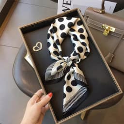 Fashion Print Square Scarf Hijab For Women Girls Satin Silk Bandana Muslim Headband Neckerchief Hair Band Wrap Shawls Foulard