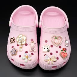 1pcs Pink Bow Butterfly Designer Metal Shoe Charms Bag Luxury Decorations Pins for Women Girls Gifts Flower Shoe Accessories