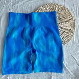 Fashion Tie Dye Fitness Shorts Women High Waist Elastic Leggings Trainning Running Push Up Butt Yoga Fitness Shorts