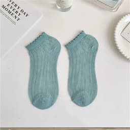 10Pairs Women's Solid Frill Trim Sock Soft & Lightweight Sweet Japanese Style Short Socks Comfortable Breathable Low Cut Sox