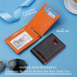 Rfid Credit Card Holder Men Wallets Money Clip Luxury Slim Thin Mini Wallet Business Male Small Short Minimalist Billfold Vallet