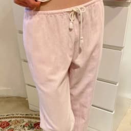 Women Casual Loose Pants Elastic Waist Stylish Straight Pants Spring Summer Drawstring Lace-up Wide-leg Trousers 2024