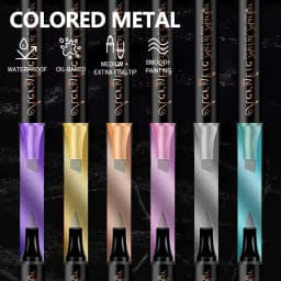 12/24 Colors Set Double Head Point Pen Acrylic Propylene Metal Marker Pen Hand Account Paintings Fine Arts Brush For Cardboard