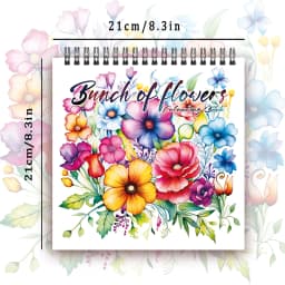 Adult Coloring Book - 30 Sheets Women's Spiral Coloring Book, 8.3 X 8.3 Inches, Drawing Book, Birthday Gift, Holiday Party Gift