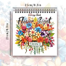 Adult Coloring Book - 30 Sheets Women's Spiral Coloring Book, 8.3 X 8.3 Inches, Drawing Book, Birthday Gift, Holiday Party Gift