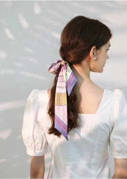 2024 New Spring Fashion War Horse Women's Twill Simulation Silk Binding Bag Handle Silk Ribbon Hair Ribbon Sibbon Small Scarf