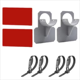 2PCS Swimming Pool Pipe Fixing Holder Support for Intex Above Ground Pool 30-38mm Hose Outlet Mount Bracket with Cable Tie Clamp