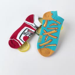 1 /3/5 Pairs Novelty Unisex French Fry & Ketchup Short Socks Suit In Spring Summer For Daily