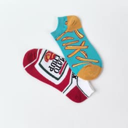1 /3/5 Pairs Novelty Unisex French Fry & Ketchup Short Socks Suit In Spring Summer For Daily