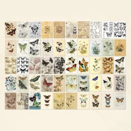 100pcs/book Dual-material Material Book Retro Memoir Series Mini 50 Pieces Non-repeatable Tear-off Handbook Decorative Paper