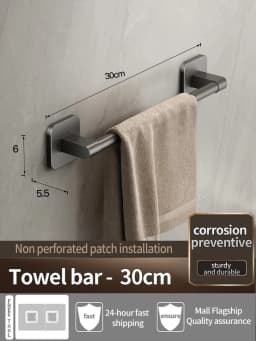 No Need To Drill Walls For Installation Bathroom Towel Bar/Hook/Towel Rack/Kitchen Rag Rack Bathroom Accessories