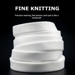 1.2cm width Flat Shoelaces Rainbow Shoelace MCQ Classic Casual White Shoes Laces Unisex Precision Weaving 100CM/120CM/140CM