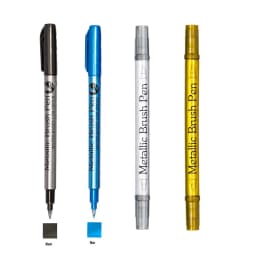Metallic Markers Pens Color Silver Gold Paint Pens for Black Paper, Glass, Rock Painting, DIY Scrapbook Album