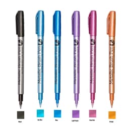 Metallic Markers Pens Color Silver Gold Paint Pens for Black Paper, Glass, Rock Painting, DIY Scrapbook Album