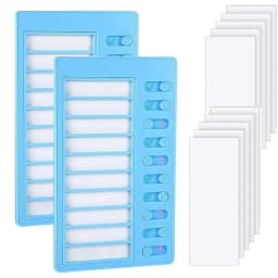 2 Pack Kids Chore Chart with 10 Papers Chore Chart Plastic Checklist Board To Do List for Home Routine Planning Blank Paper