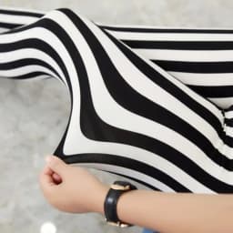 Womens Rise Ankle Length Stretchy Leggings Black White Vertical Striped Prin