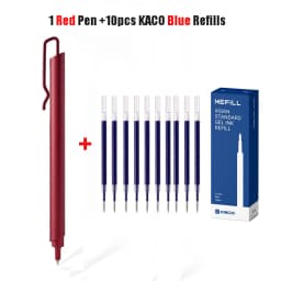 Kaco KLIP Metal Signature Pen 0.5mm Black Ink Boligrafo Gel Business Stylos With Pen Clip School Office Meeting Writing Supplies